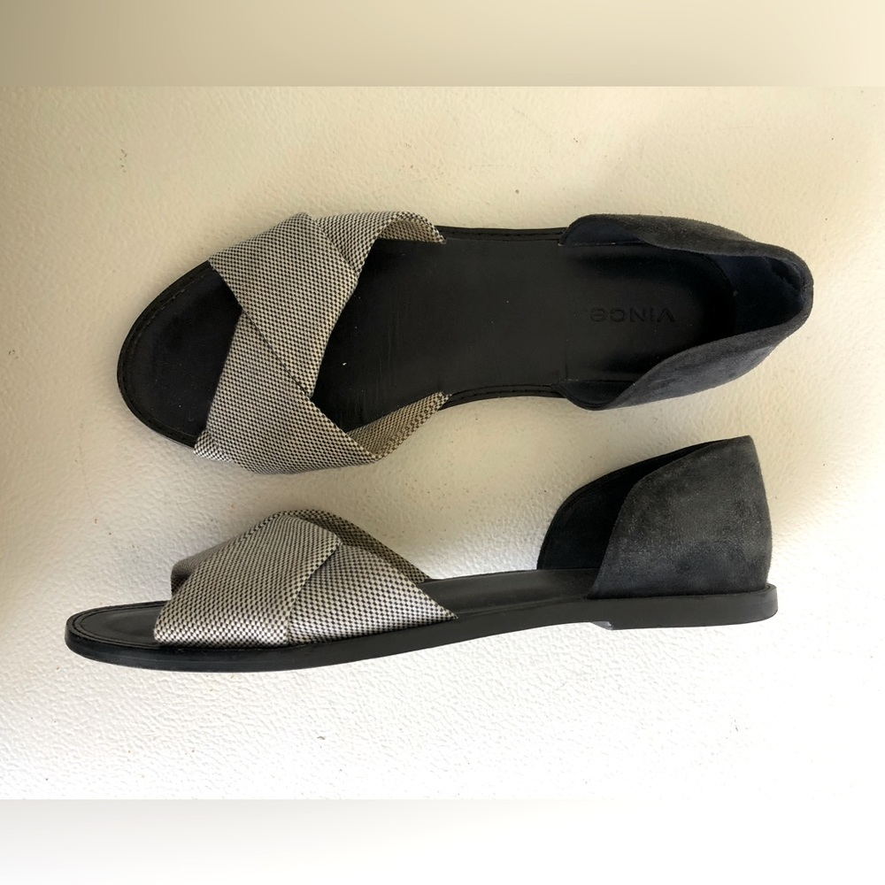 Vince Blue & White Flats Size 8